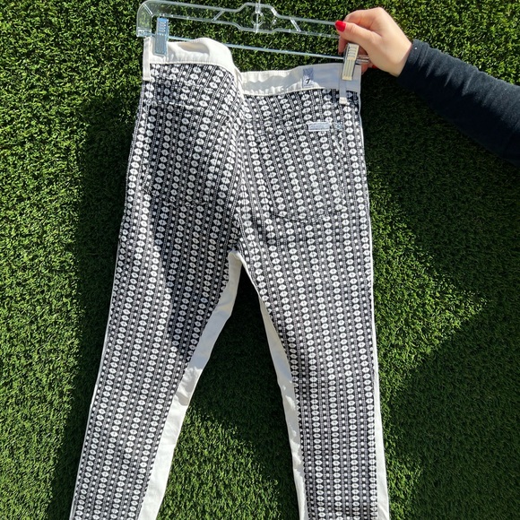 7 for all Mankind knit black & white jeans - Picture 2 of 4